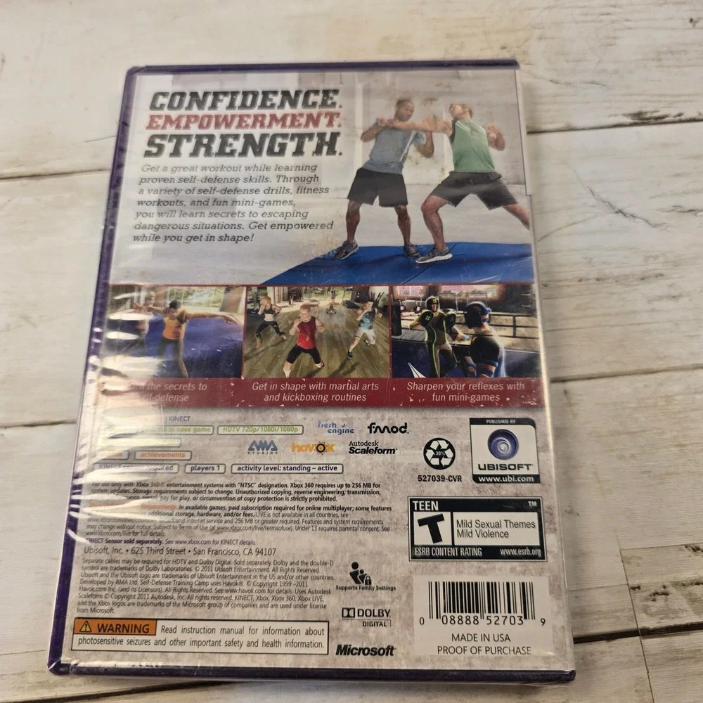 NEW Self-Defense Training Camp Xbox 360 Kinect Ubisoft Sealed Martial Arts Game